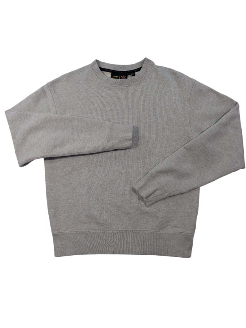 Adidas Originals x Pharrell Williams Basics Crew Sweatshirt Gray Trefoil Small